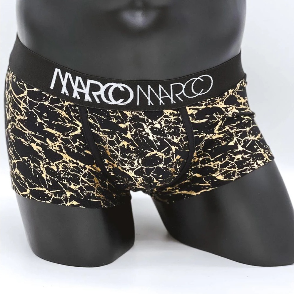 Marco Marco Black Marble Trunk Underwear NWT XL